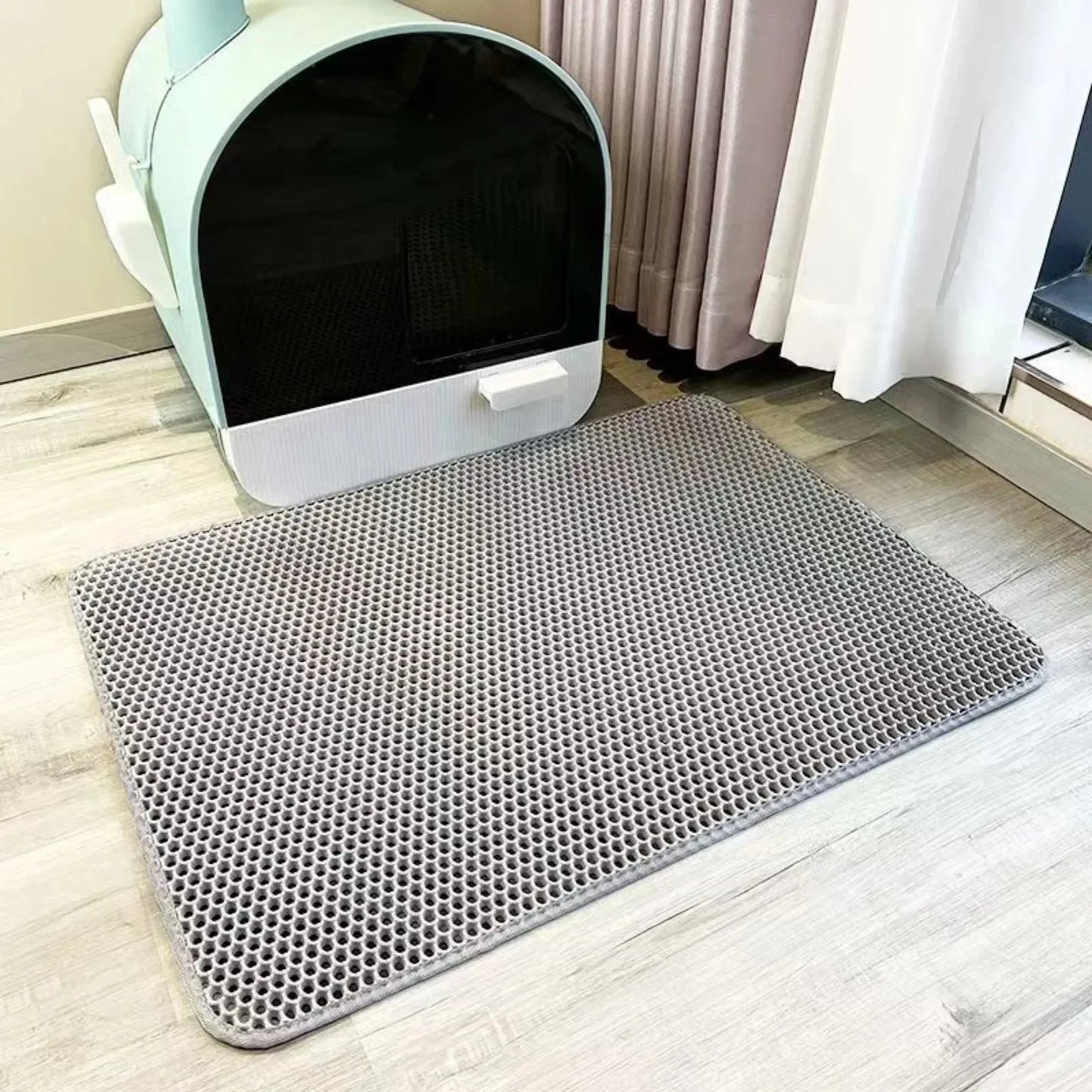 Cat Litter Mat Heavy Duty Waterproof 2 Layer Non Slip Washable Pet Floor Protector Litter Box Sand Stopper Pet Product